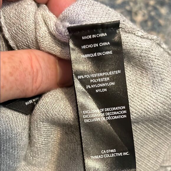 Bebe Gray Logo Open Style Cardigan Sweater Academia Business Casual Comfy - Picture 8 of 10